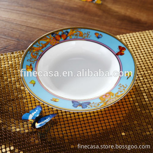 Luxury Fine Bone China 8.5 Inches Soup Plate